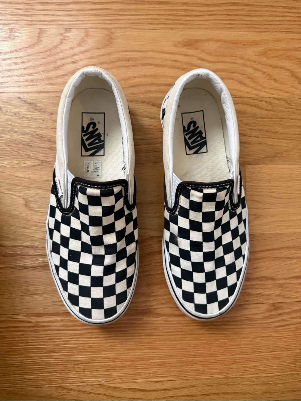 Vans Classic Slip-On Checkerboard - Black & White Size 8